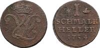 Hessen-Kassel Cu Schmalkaldischer Heller Wilhelm VIII. 1751-1760 -