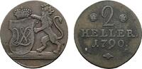 Hessen-Kassel Cu 2 Heller Wilhelm IX. 1785-1803 -