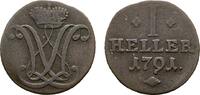 Hessen-Kassel Cu Heller Wilhelm IX. 1785-1803 -