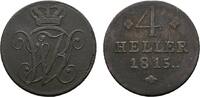 Hessen-Kassel Cu 4 Heller Wilhelm I. 1803-1821 -