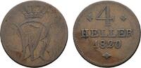 Hessen-Kassel Cu 4 Heller Wilhelm I. 1803-1821 -