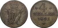 Hessen-Kassel Cu 4 Heller Wilhelm I. 1803-1821 -
