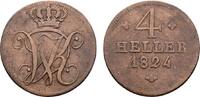 Hessen-Kassel Cu 4 Heller Wilhelm II. 1821-1847 -