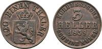 Hessen-Kassel Cu 3 Heller Friedrich Wilhelm I. 1847-1866 -