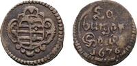 Sachsen-Neu-Gotha Cu Heller Friedrich I. mit seinen sechs Brüdern 1675-1680 -