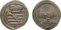 Sachsen-Neu-Gotha Cu Heller Friedrich I. mit seinen sechs Brüdern 1675-1680 -