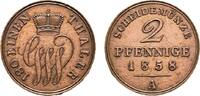 Schaumburg-Lippe Cu 2 Pfennig Georg Wilhelm 1807-1860 -