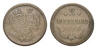 Löwenstein-Wertheim-Rochefort Cu 2 Pfennig Gemeinschaftsprägungen mit Virneburg ab 1767 -