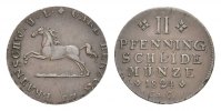 Braunschweig-Wolfenbüttel Cu 2 Pfennig Karl 1815-1830 -