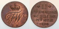 Braunschweig-Wolfenbüttel Cu 2 Pfennig Friedrich Wilhelm 1806-1815 -