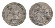 Braunschweig-Wolfenbüttel 6 Pfennig Ludwig Rudolph 1731-1735 -