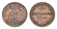 Löwenstein-Wertheim-Rochefort Cu Pfennig Karl Thomas 1735-1789 -