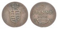 Sachsen-Coburg-Saalfeld Cu 3 Pfennig Ernst 1806-1826 -