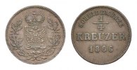 Schwarzburg-Rudolstadt Cu 1/4 Kreuzer Friedrich Günther 1807-1867 -