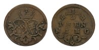 Würzburg, Bistum Cu 1/2 Pfennig Adam Friedrich von Seinsheim 1755-1779 -
