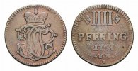 Trier, Erzbistum Cu 4 Pfennig Johann Philipp von Walderdorff 1756-1768 -