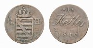 Sachsen-Hildburghausen Cu Heller 1816 Friedrich 1784-1826 Kl. Schrötling... 18,00 EUR  plus 5,00 EUR verzending