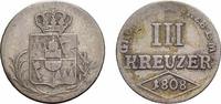 Würzburg, Großherzogtum 3 Kreuzer Ferdinand von Österreich 1806-1814 -