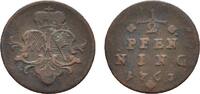 Würzburg, Bistum Cu 1/2 Pfennig Adam Friedrich von Seinsheim 1755-1779 -