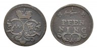 Würzburg, Bistum Cu 1/2 Pfennig Adam Friedrich von Seinsheim 1755-1779 -