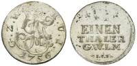 Wied-Neuwied 1/6 Taler Johann Friedrich Alexander 1737-1791 -