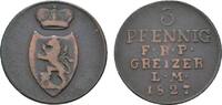 Reuss, ältere Linie zu Obergreiz Cu 3 Pfennig Heinrich XIX. 1817-1836 -