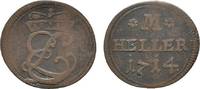 Sachsen-Meiningen Cu Heller Ernst Ludwig 1706-1724 -