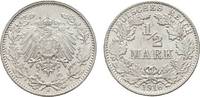 Kleinmünzen 1/2 Mark 1916 J CH UNC