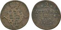 Sachsen-Weimar-Eisenach Cu 2 Gute Pfennig Anna Amalia 1758-1775 -