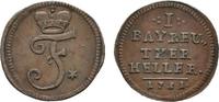 Brandenburg-Bayreuth Cu Heller Friedrich 1735-1763 -
