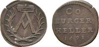 Sachsen-Coburg Cu Heller Albrecht III. 1680-1699 -