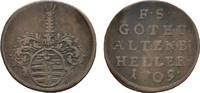 Sachsen-Gotha-Altenburg Cu Heller Friedrich II. 1691-1732 -