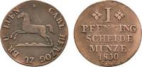 Braunschweig-Wolfenbüttel Cu Pfennig Karl 1815-1830 -