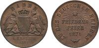 Baden-Durlach Cu Gedenkkreuzer Friedrich I. 1852-1907 -