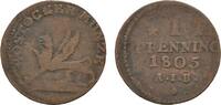 Mecklenburg-Rostock, Stadt Cu Pfennig -