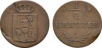 Würzburg, Großherzogtum Cu 1/2 Kreuzer Ferdinand von Österreich 1806-1814 -