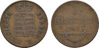 Sachsen-Meiningen Cu Kreuzer Bernhard Erich Freund 1803-1866 -