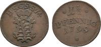 Sachsen-Coburg-Saalfeld Cu 1 1/2 Pfennig Ernst Friedrich 1764-1800 -