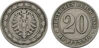 Kleinmünzen 20 Pfennig 1888 J VF