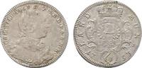 Brandenburg-Ansbach 6 Kreuzer Karl Wilhelm Friedrich 1729-1757 -