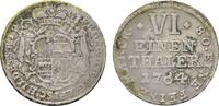 Hildesheim, Bistum 1/6 Taler 1764 ohne Münzzeichen Friedrich Wilhelm von Westfalen 1763-1789 Winz. Prägeschwäche, VF