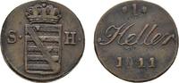 Sachsen-Hildburghausen Cu Heller 1811 Friedrich 1784-1826 Sehr schön 18,00 EUR  plus 5,00 EUR verzending
