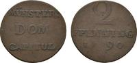 Münster, Domkapitel Cu 2 Pfennig -