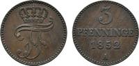 Mecklenburg-Schwerin Cu 3 Pfennig Friedrich Franz II. 1842-1883 -
