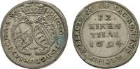 Sachsen-Albertinische Linie 1/12 Taler Johann Georg IV. 1691-1694 -
