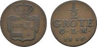 Oldenburg Cu 1/2 Grote Peter Friedrich Wilhelm 1785-1823 -