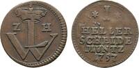 Hessen-Kassel Cu Heller Wilhelm VIII. 1751-1760 -