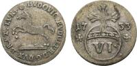 Braunschweig-Wolfenbüttel 6 Pfennig Ludwig Rudolph 1731-1735 -