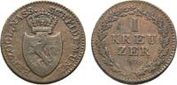 Nassau Cu Dickkreuzer Friedrich August und Friedrich Wilhelm 1808-1816 -
