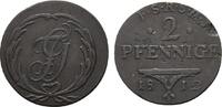 Schwarzburg-Rudolstadt Cu 2 Pfennig Friedrich Günther 1807-1867 -